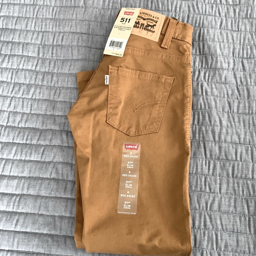 Boys slim khaki jeans